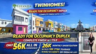 56K ALL IN DOWN. DUPLEX W/TILES 100sq mt lot 3BR 2T&B 2Garage 40min Fr NAIA & PITX.ESTANZIA ENCLAVES