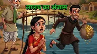 लालच का अंजाम | किसान की पत्नी और चोर की कहानी | #Moral Story#hindikahani#storytime#cartoonstory 