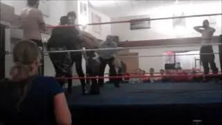 Justin Starr, Johnny Sicko and 'Super X' Andy Stagg vs Callum Cain, Marshal Law, Edward Winchester