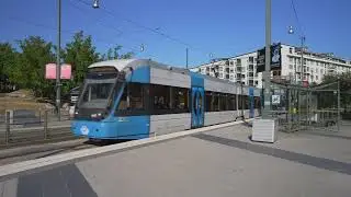 Sweden, Stockholm, tram ride from Liljeholmen to Luma