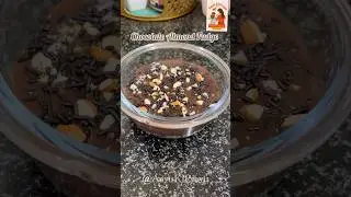 3 Ingredients Easy Almond Chocolate Fudge No Bake😍 5 Min Recipe No suger No Jaggery🎉#shorts #viral