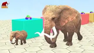 Don't Choose the Wrong Mommy with Cow Tiger Elephant Mammoth Mystery Button Box Challenge Gorilla