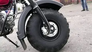 Мотоцикл Скаут-3-140 VORTEX. Панель приборов, мото фара, светотехника, зеркала.