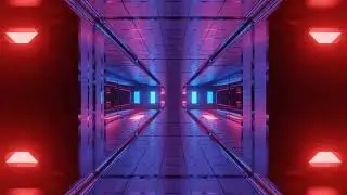 Colorful Neon Tunnel -- 1 Hour