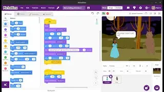 Princess and The Bear! Story Telling Using PictoBlox.