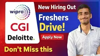 Wipro | CGI | Deloitte Freshers Hiring 2026 🔥 Apply Now | Latest Off Campus Drive