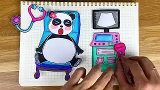 Baby Panda & Mommy Reunited 💕  Paper DIY Craft | The Glitter Grimoire!