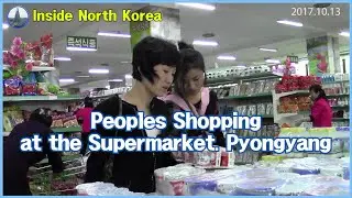 Inside North Korea: Peoples Shopping at the Supermarket. Pyongyang