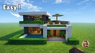 Minecraft: How to Build a Modern House Tutorial [Easy Build 🏡]