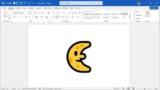 How to Insert the LAST QUARTER MOON WITH FACE Symbol in Word