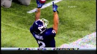 Cleo Lemon 40 yard touchdown to Chad Owens - Rowboat celebration