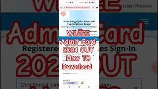 WBJEE Admit Card 2024 Kaise Download Kare || #wbjeeadmitcard