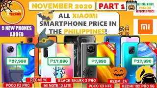 (Part 1) Xiaomi Price List Philippines | November 2020 | 5 NEW PHONES!