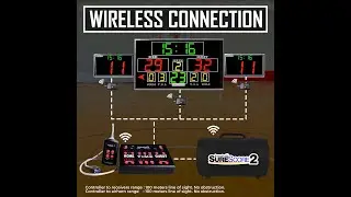 Innovatronix Next Gen - SureScore 2 Portable Wireless Basketball Scoreboard &ndash; Digital Scoring System