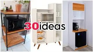 30 MUEBLES para MICROONDAS Modernos | muebles de cocina 2026