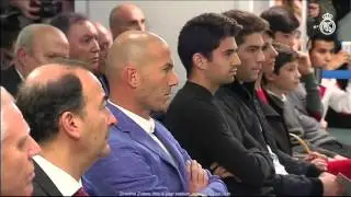 Florentino P&eacute;rez presents Zinedine Zidane as the new Real Madrid coach