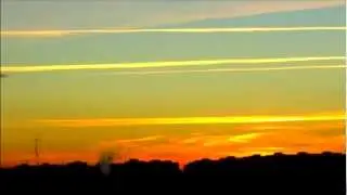 Spain. Skyline Madrid. ChemTrails. Apocalyptic Dawn.