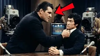 Un luchador de 159 kg agarró la camisa de Bruce Lee en vivo — la transmisión fue cortada.