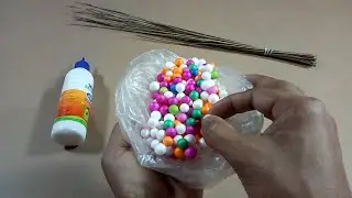 How to make flower with Broom/Stick flower making idea/Hand made Guldasta