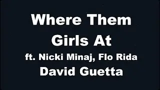 Karaoke♬ Where Them Girls At ft. Nicki Minaj, Flo Rida - David Guetta 【No Guide Melody】 Instrumental