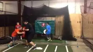 Heath Harmon leads a Forge Youth Offensive Line Session May 2015