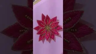 Beautiful Aari 3D 🌺 Embroidery - Quick Tutorial in 30 Secs #3dwork #aariwork #flowerstitch #shorts