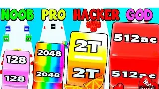 Jally Run 2048 ULTIMATE Gameplay |3 Shape Play Showdown | 8m vs 64M vs 589k 