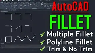 #49 | Fillet Command in AutoCAD | Multiple Fillet | Polyline Fillet | Trim & No Trim [DeepakVerma]