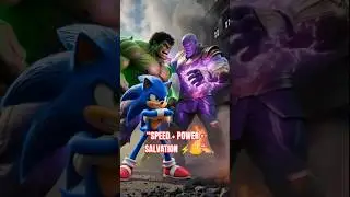 Sonic & Hulk vs Thanos 😱🤩  Speed and Power Save the City Epic #sonic #thanos #hulk #viral#subscribe