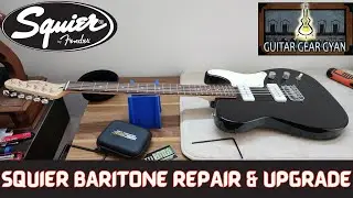Squier By Fender Paranaromal Series Carbonita Baritone Telecaster Guitar Repair & Upgrade
