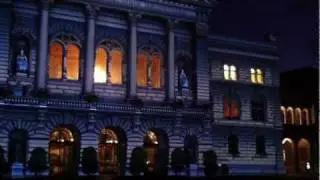 Licht- und Tonspektakel Rendezvous Bundesplatz in Bern / Lightshow Bern