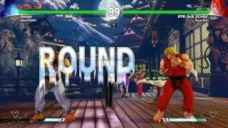 SFV~ Ken (BTM_GuN_SLinGa) vs. Ryu (Geezer) HD