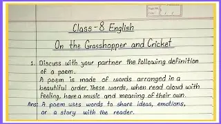 on the grasshopper and cricket class 8 english question answer