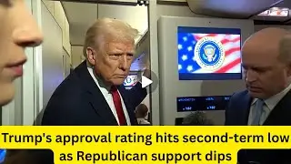 Trump's approval rating hits second-term low as Republican support dips #usanews #usatoday