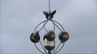 Compass Home Solar 2-in-1 Wind Spinner with Crackle Glass Sphere on QVC