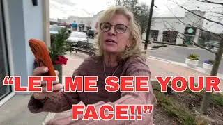 CRAZY KAREN ATTACKS First Amendment Auditor