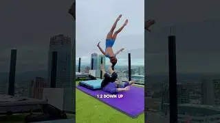 Acro with a stranger! Check my bio to learn beginner acroyoga!