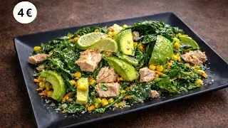 NUR 4 EURO! GESUNDER SPINATSALAT MIT AVOCADO UND THUNFISCH &ndash; EINFACH & LECKER