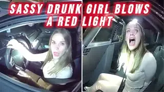 Sassy Drunk Girl Blows Through a Red Light and Gets Arrested for DUI