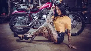 Femke Fatale  X Flake Kings X The Pixeleye  - Behind the Scenes | Tattoomodel & Motorcycles 2021
