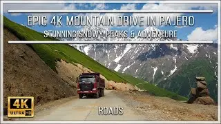 Epic 4K Mountain Drive in Pajero | Stunning Snowy Peaks & Adventure