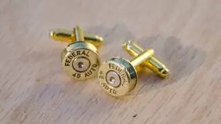 DIY Giveaways   Tutorials  DIY Bullet Cufflinks From Brass Casings