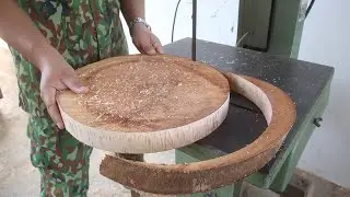 Warning If You Don't See The Impossible: Turns Worthless Round Wood Pieces To 5,000 USD Coffee Table