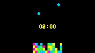 2 Minutes Timer ⏳ ASMR Falling Bricks Countdown (12 Cols, Speed 5, Theme cyberpunk)