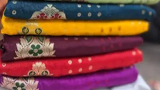 DUPION BANARSI SAREE FANCY COLOUR BEAUTIFUL SAREE FANCY COLOUR #viralvideo #instagram #purehandloo