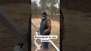 Downspouts or rain chains? Hear from the expert. #realestatesolutions #realestate #rainchain