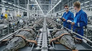 How Millions of Crocodiles Are Processed see the production of crocodile skin into high quality Bags