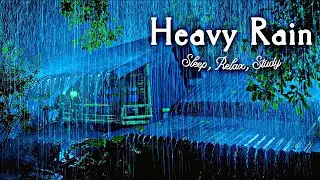 3 Hours of Soothing Heavy Rain ⛈️ Storm Ambience for Sleeping, Focus & Calm #deepsleep #asmr #relax