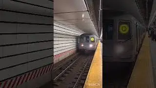 R46 R68 R68A N Q trains action at 86th Street 