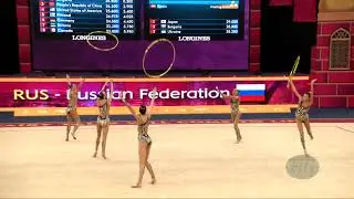Russian Federation (RUS) - 2019 Rhythmic Worlds, Baku (AZE) - Qualifications 3 Hoops + 2 Pairs Of C